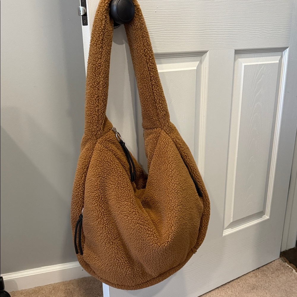 FP Movement by Free People Tan Sherpa Hobo Bag